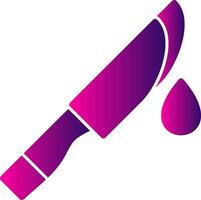 Knife Blood Glyph Gradient Icon vector