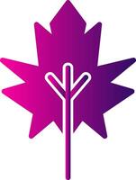 Dry Leaves Glyph Gradient Icon vector
