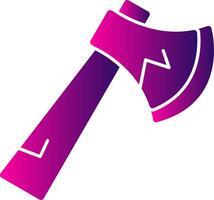 Halloween Axe Glyph Gradient Icon vector