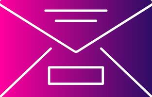 Mail Glyph Gradient Icon vector