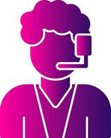 Customer Service Glyph Gradient Icon vector
