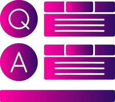 Question and Answer Glyph Gradient Icon vector