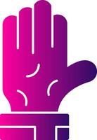 Raise Hand Glyph Gradient Icon vector