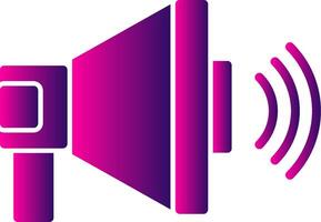 Megaphone Glyph Gradient Icon vector