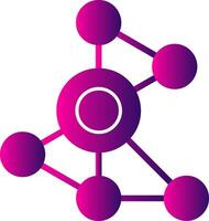 Network Glyph Gradient Icon vector