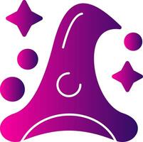 Witch Hat Glyph Gradient Icon vector