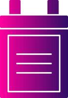 Camera Battery Glyph Gradient Icon vector