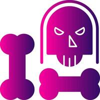 Bones Glyph Gradient Icon vector