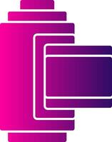 Camera Roll Glyph Gradient Icon vector
