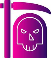 Grim Reaper Glyph Gradient Icon vector
