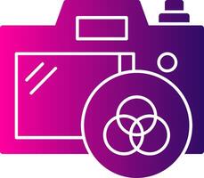 Camera Filter Glyph Gradient Icon vector