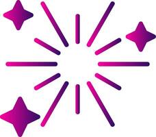 Fireworks Glyph Gradient Icon vector