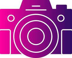 Compact Camera Glyph Gradient Icon vector