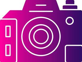 Dslr Camera Glyph Gradient Icon vector