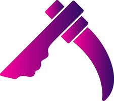 Scythe Glyph Gradient Icon vector