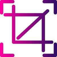 Crop Glyph Gradient Icon vector