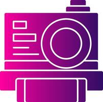 Instant Camera Glyph Gradient Icon vector