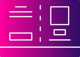 Postcard Glyph Gradient Icon vector