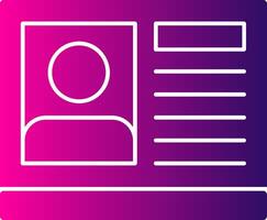 Passport Photo Glyph Gradient Icon vector