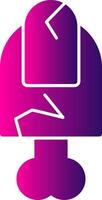 Scary Finger Glyph Gradient Icon vector