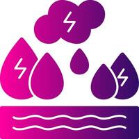 Hydroelectricity Glyph Gradient Icon vector