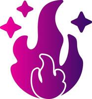 Fire Energy Glyph Gradient Icon vector