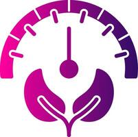 Eco Gauge Glyph Gradient Icon vector