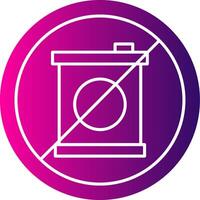 No Fossil Fuels Glyph Gradient Icon vector