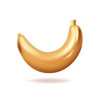 Polygonal illustration of a banana on a white background. Fruit in low poly style. vector