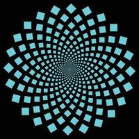 Abstract spiral dotted spinning vortex style flower background vector