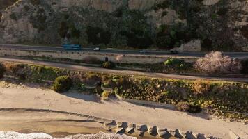 Street Near The Beach On The Bottom Of The Cliff video