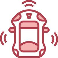 A car with a wireless signal icon vector