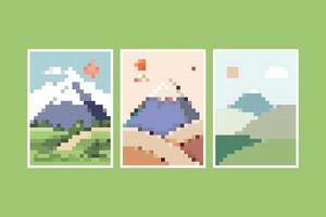 Retro Pixel Art Posters for a Nostalgic Vibe vector