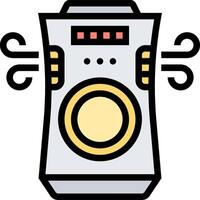 A speaker with a microphone icon on a white background vector