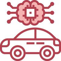 A car with a brain on top of it vector