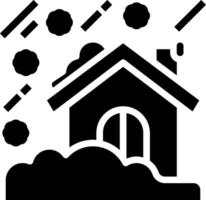 A house with a cloud of dust and a cloud of dust vector