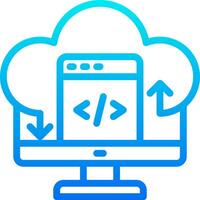 Cloud computing icon vector