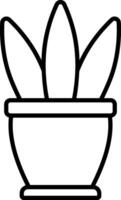 A plant in a pot with two leaves vector