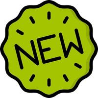 A green sticker with the word new on it vector