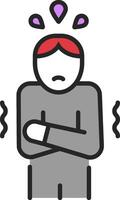A man with a headache icon vector