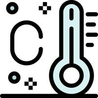 A thermometer and a thermometer icon vector