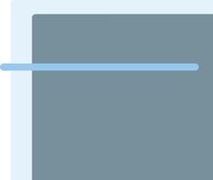 A blue rectangle with a line on it vector