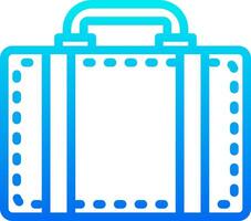 A blue suitcase icon on a white background vector