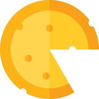 A slice of cheese is shown on a white background vector