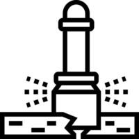 A black and white image of a drill bit vector