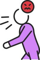 A person with a red face and a red hat vector