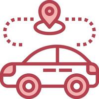 A car with a map pin on it vector