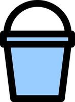 A bucket icon on a white background vector