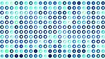 Abstract visualization of audio and equalizer. Motion. Shimmering colorful rows of small silhouettes of rings. video