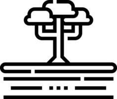 A tree with clouds on top of it vector
